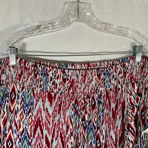 Dressbarn Westport Skirt Women’s 1X Ruffle Smoked Waist Pull On MIDI NWT - Picture 4 of 11